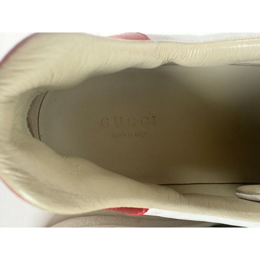 Gucci White Strap Leather Ace Sneaker Size 36 US 6